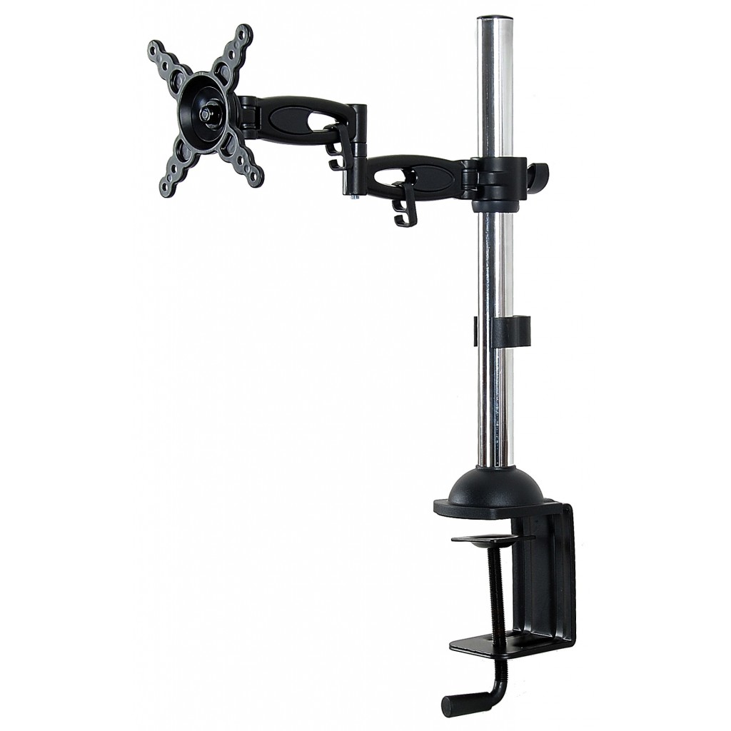 Economic single Monitor Mount vesa 100x100 Clamp in or Bolt Down 1027