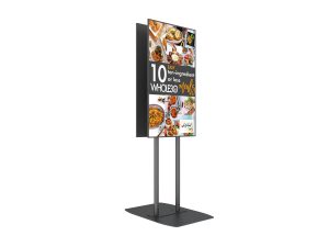 Back 2 Back Commercial Floor Stand Fit 32"-90" Model: GKF-461F(B2B)